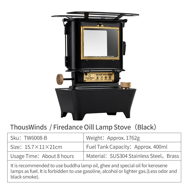 ThousWind Firedance Oil Lamp Stove(Sliver)