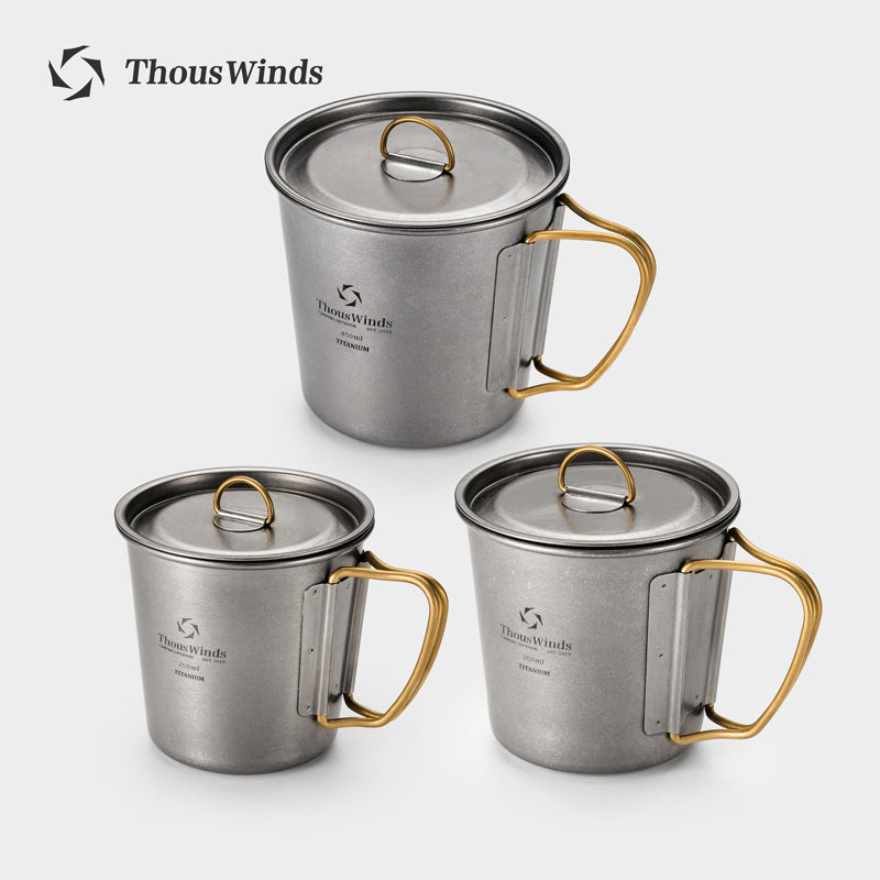 Thous Winds 250/350/450ML Ti-Single Camping Cup