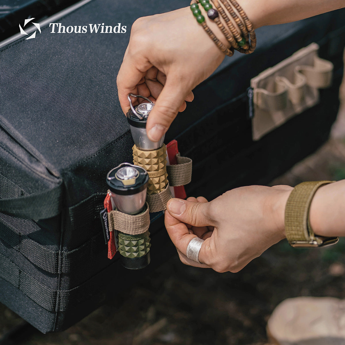 Molle Camping Lantern Holder Storage Webbing