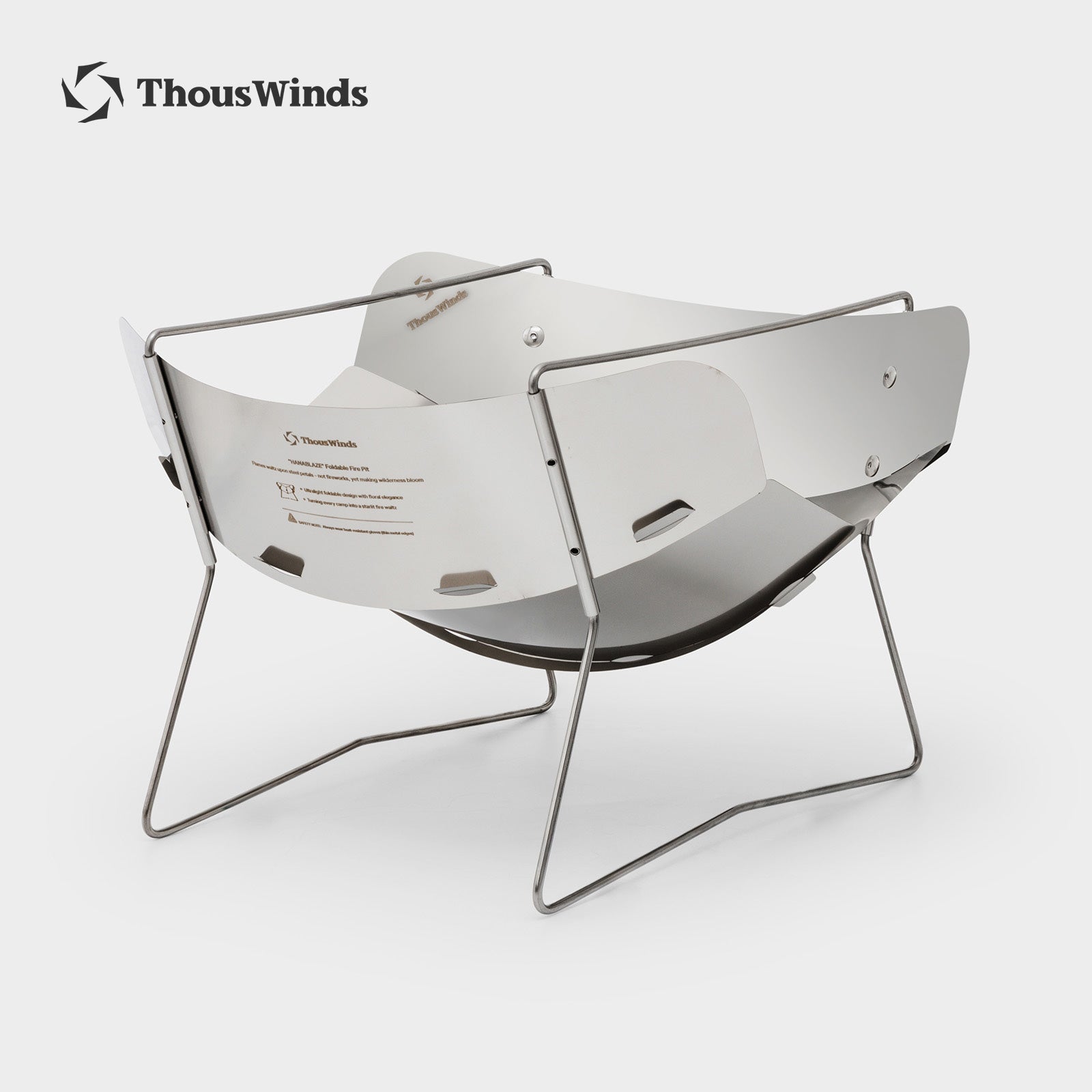 Thous Winds Stainless Steel Hanablaze UL Foldable Fire Pit