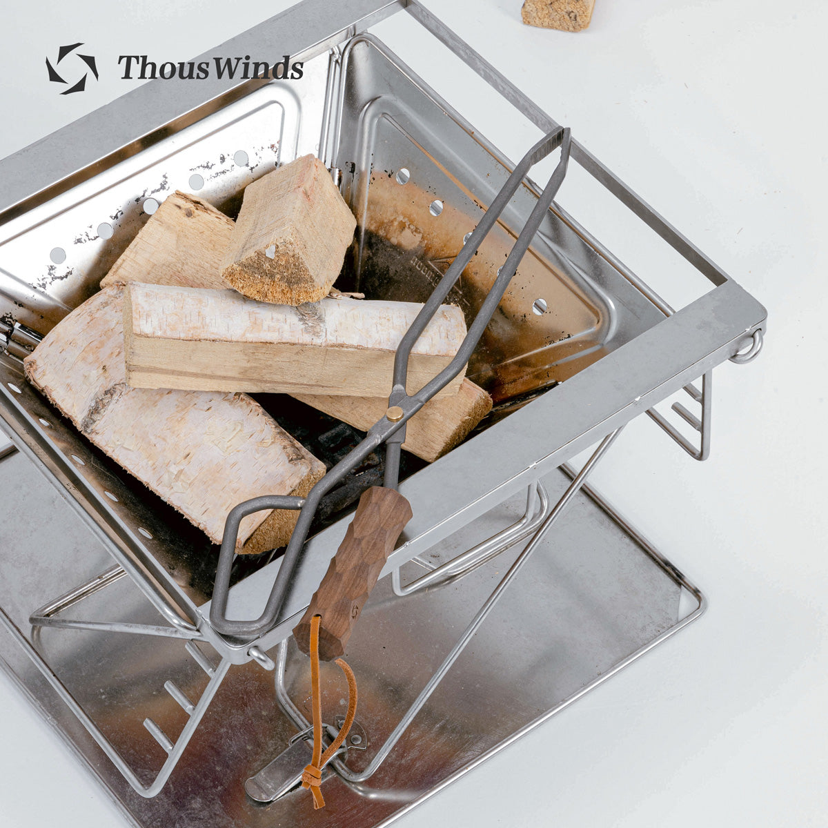 YAMA Wooden Titanium Wood Stove Tong