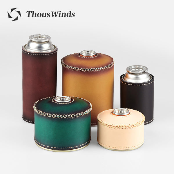 Thous Winds Handmade Vegetable Tanned Leather CB/OD Gas Tank Cover Leather Cover Outdoor Gas Tank Vintage Leather Gas Tank Cover