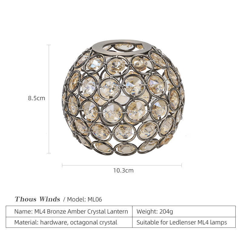 ThousWinds Crystal Lampshade for Ledlenser ML4