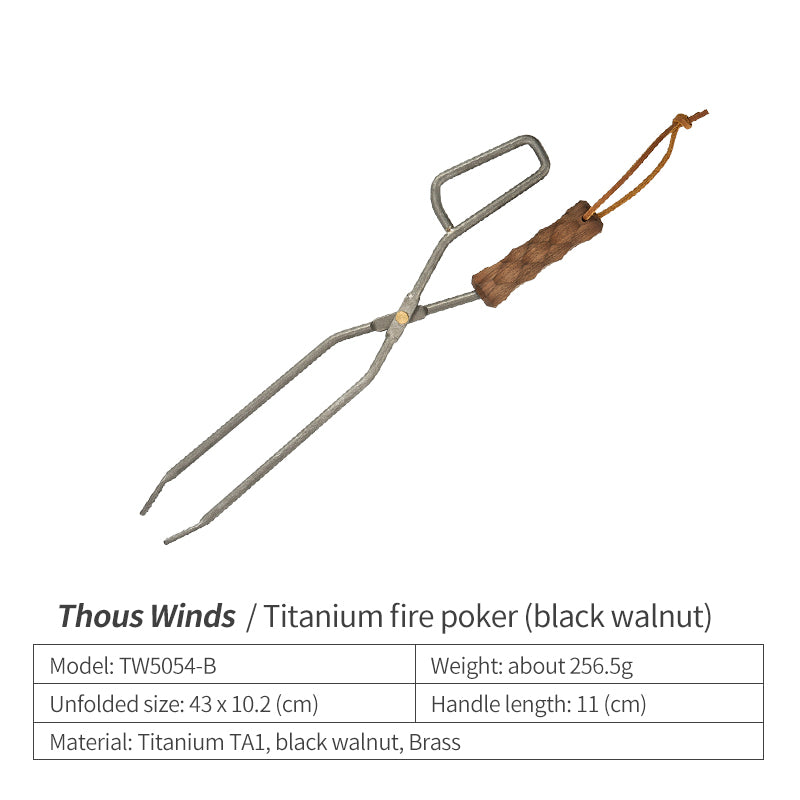 YAMA Wooden Titanium Wood Stove Tong