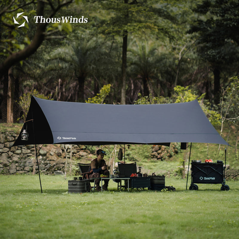 ThousWinds 40D Black Glue Sunscreen Coating Canopy