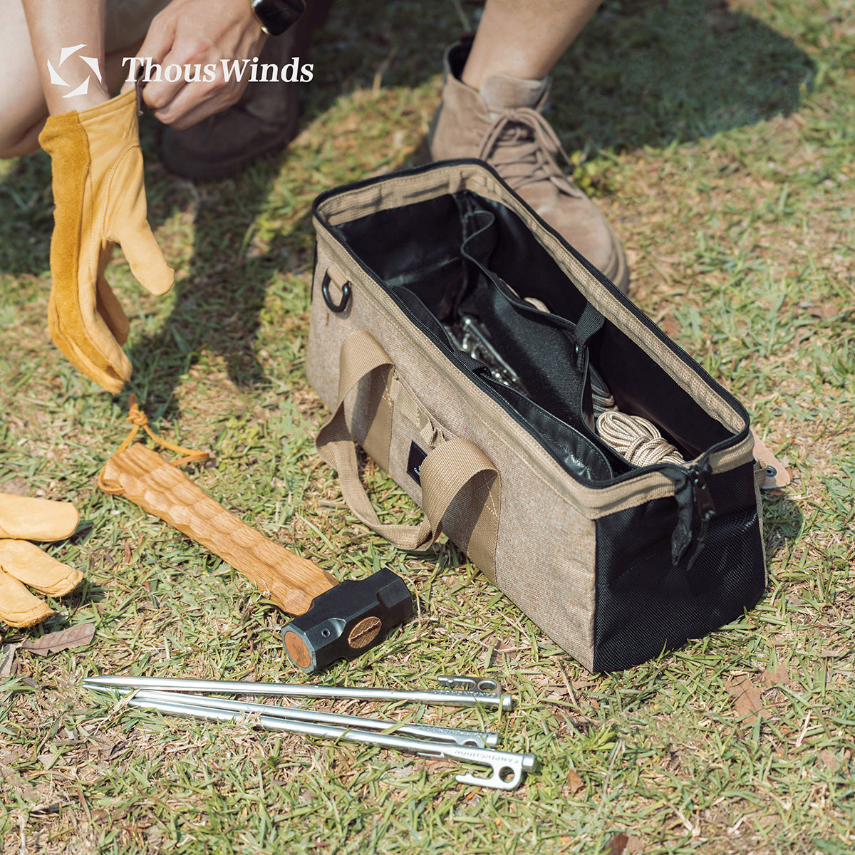 Tent Stakes Camping Tools Organiser Storage Bag