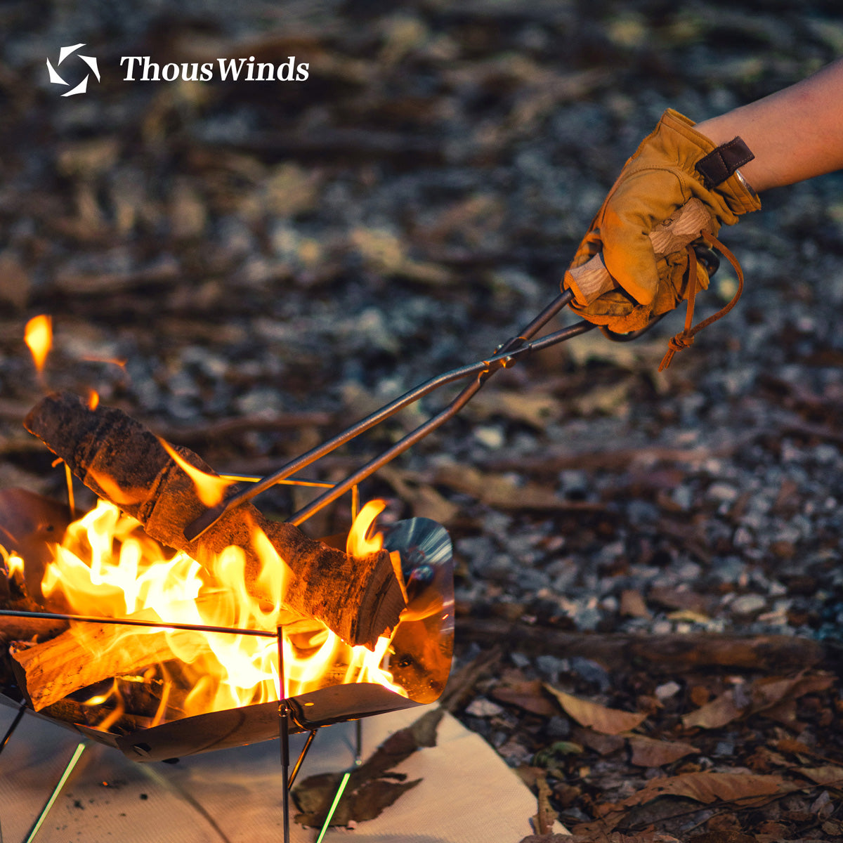 YAMA Wooden Titanium Wood Stove Tong