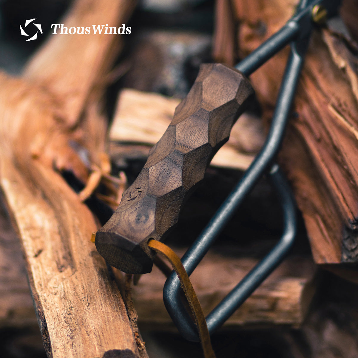 YAMA Wooden Titanium Wood Stove Tong