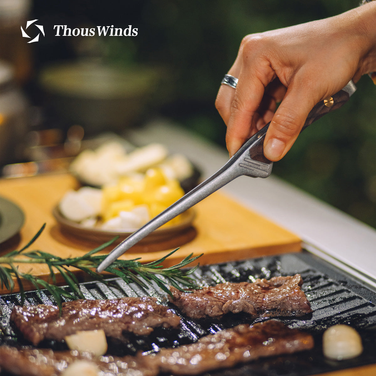 YAMA Wooden Food Tongs