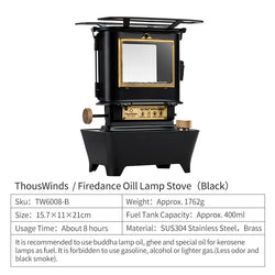 ThousWind Firedance Oil Lamp Stove(Sliver)