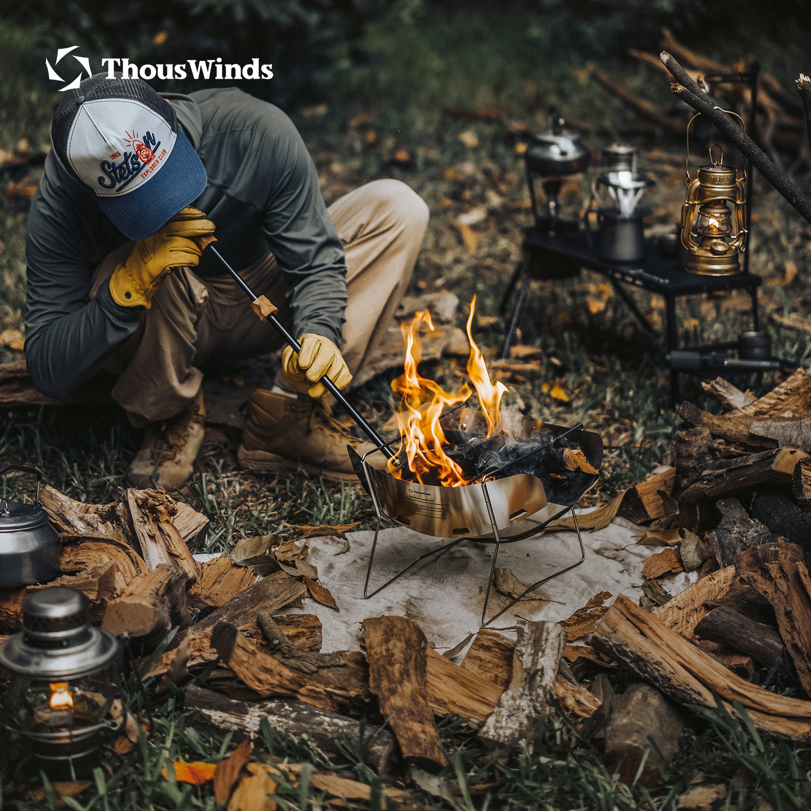 Thous Winds Stainless Steel Hanablaze UL Foldable Fire Pit