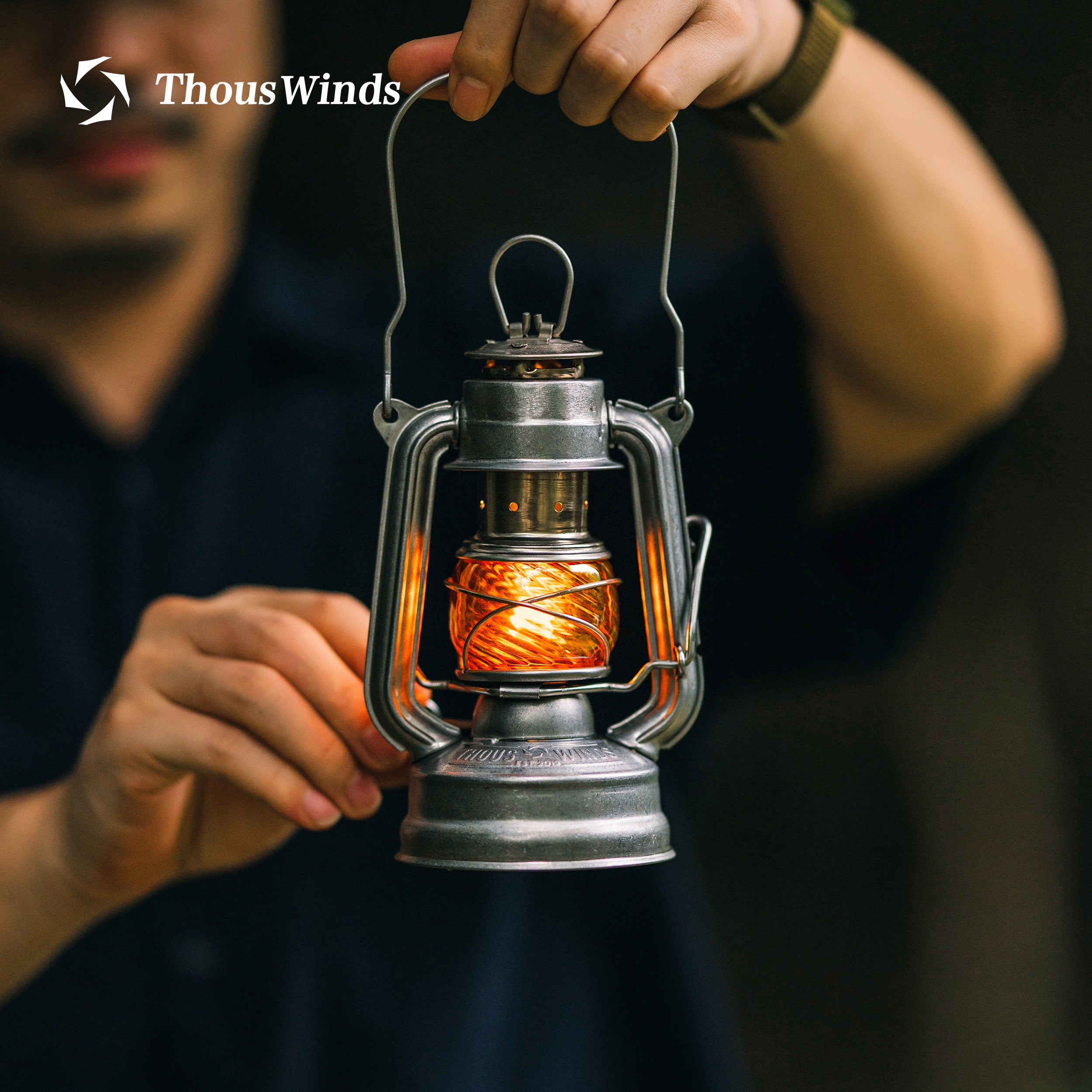 Thous Winds Memory Oil Lamp Outdoor Camping Lantern