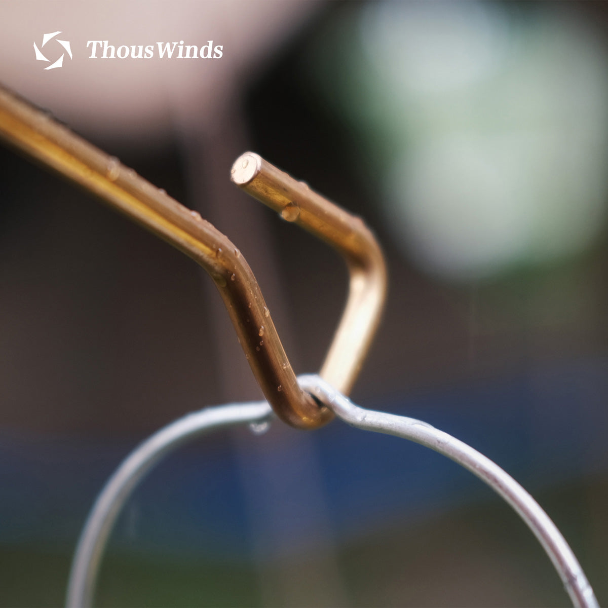 Brass Cowhide Lantern Hook Stand