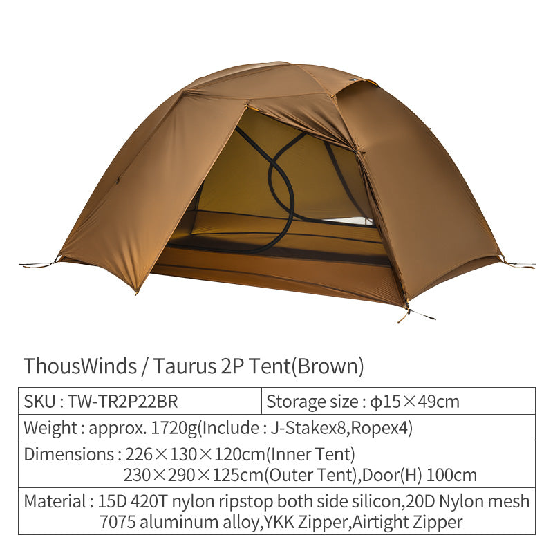 dimensions of a 2 person tent Thous Winds Taurus 2 Person Tent