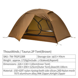 ThousWinds Taurus 2P Tent