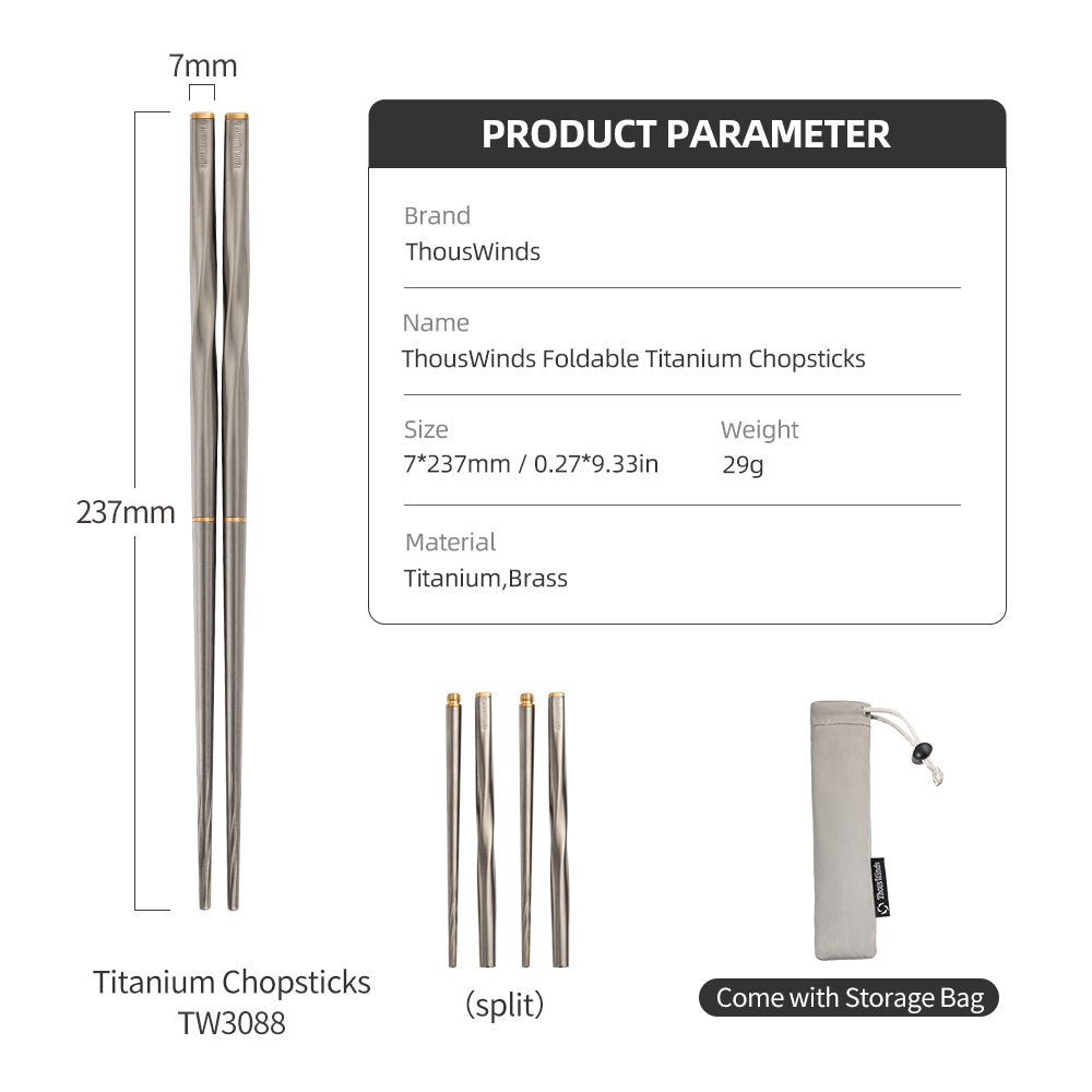 Foldable Titanium Chopsticks