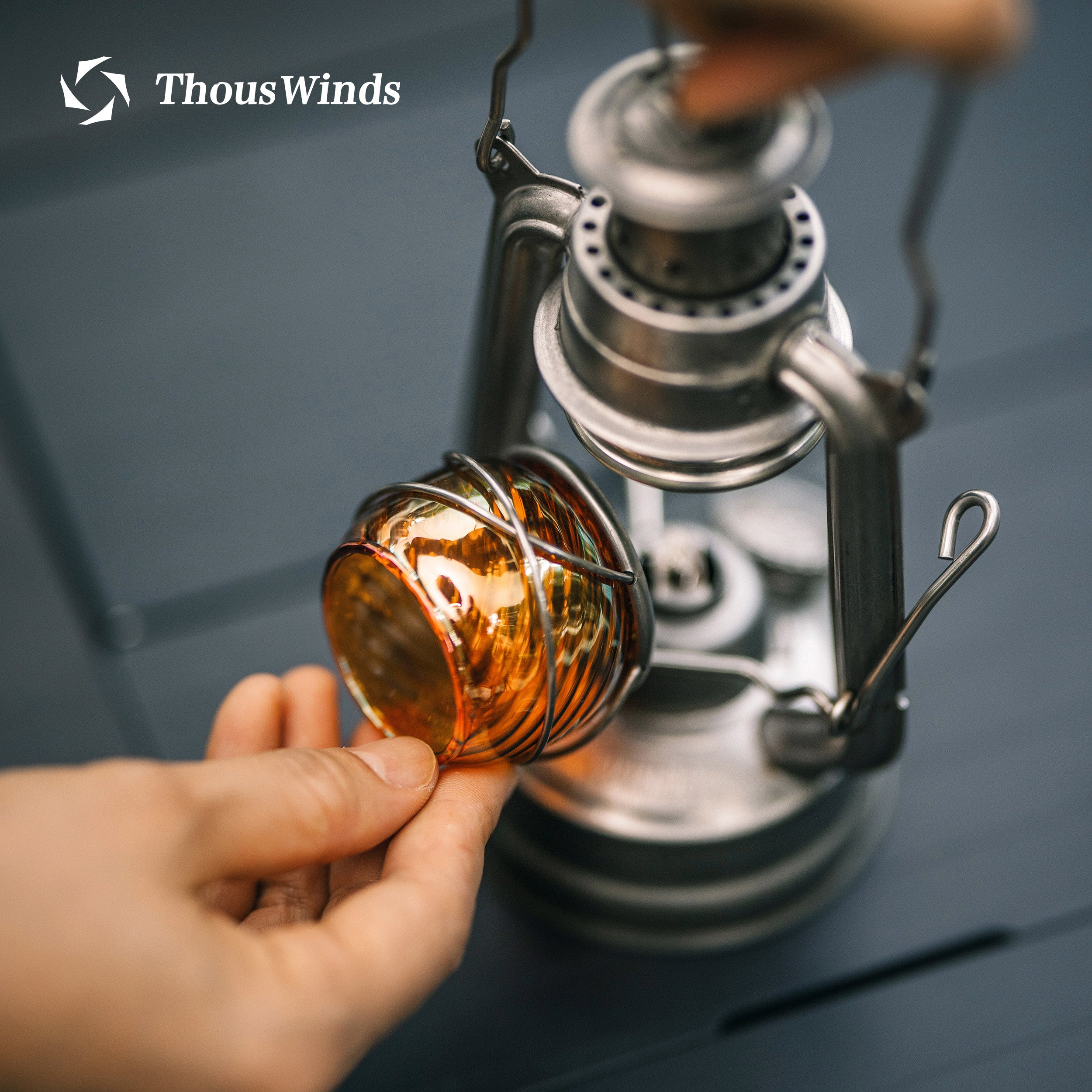 Thous Winds Memory Oil Lamp Outdoor Camping Lantern