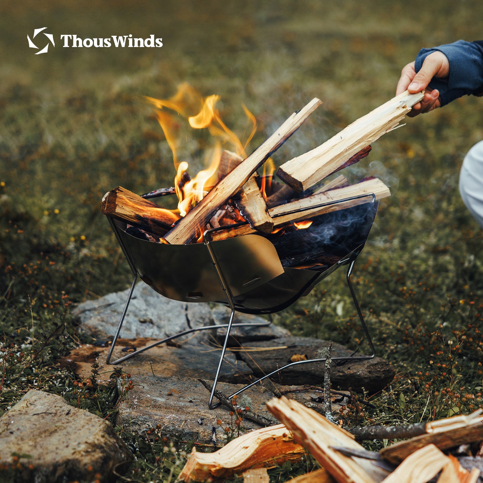 Thous Winds Stainless Steel Hanablaze UL Foldable Fire Pit