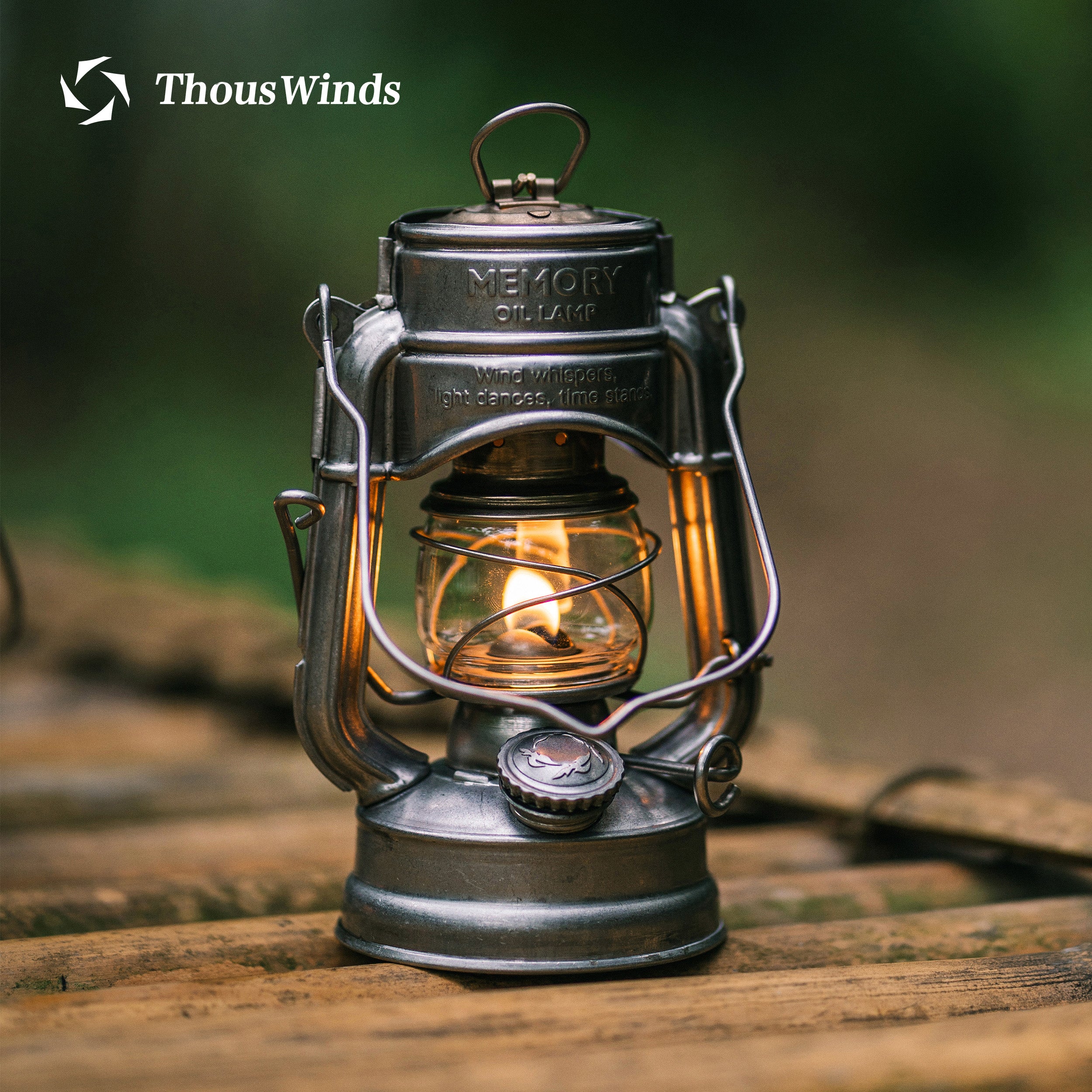 Thous Winds Memory Oil Lamp Outdoor Camping Lantern
