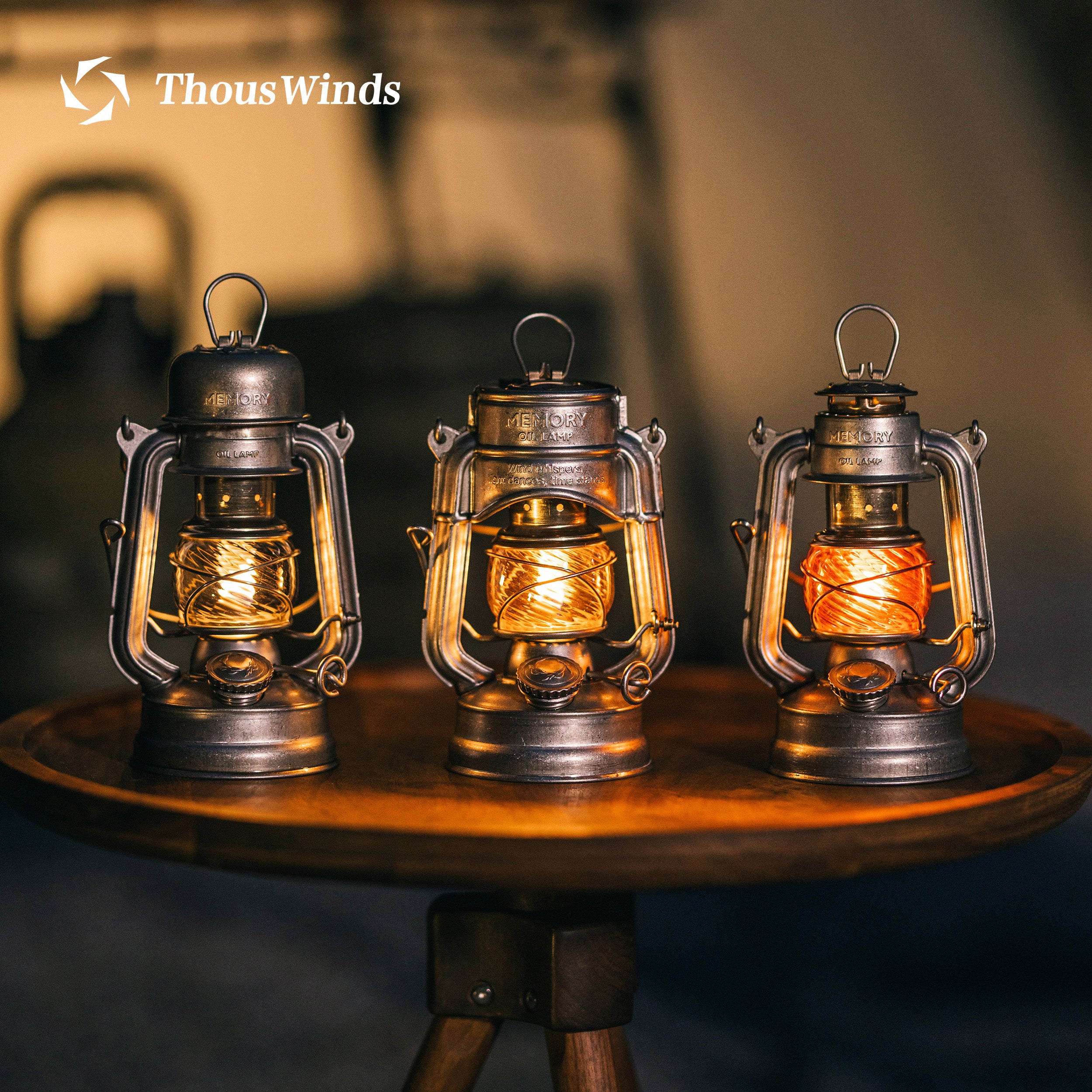 Thous Winds Memory Oil Lamp Outdoor Camping Lantern