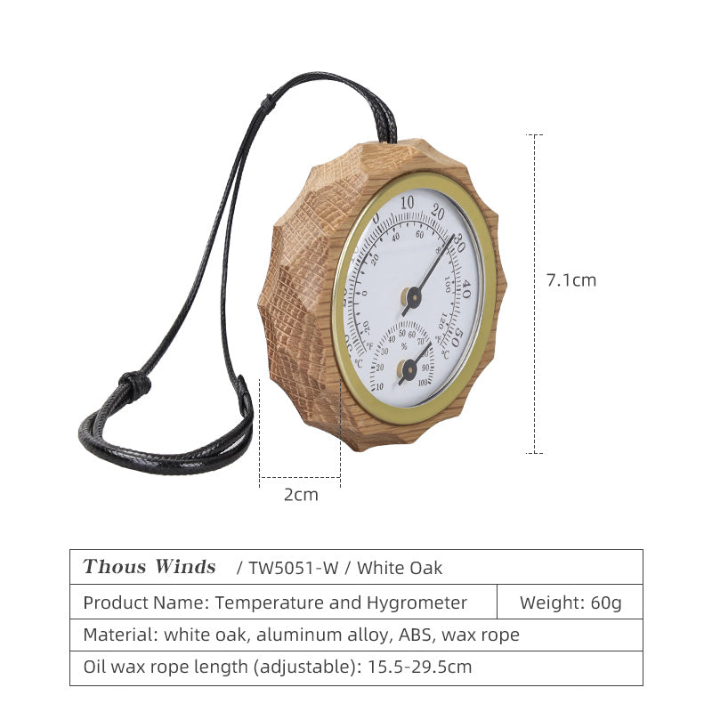 YAMA Wooden Thermometer Hygrometer