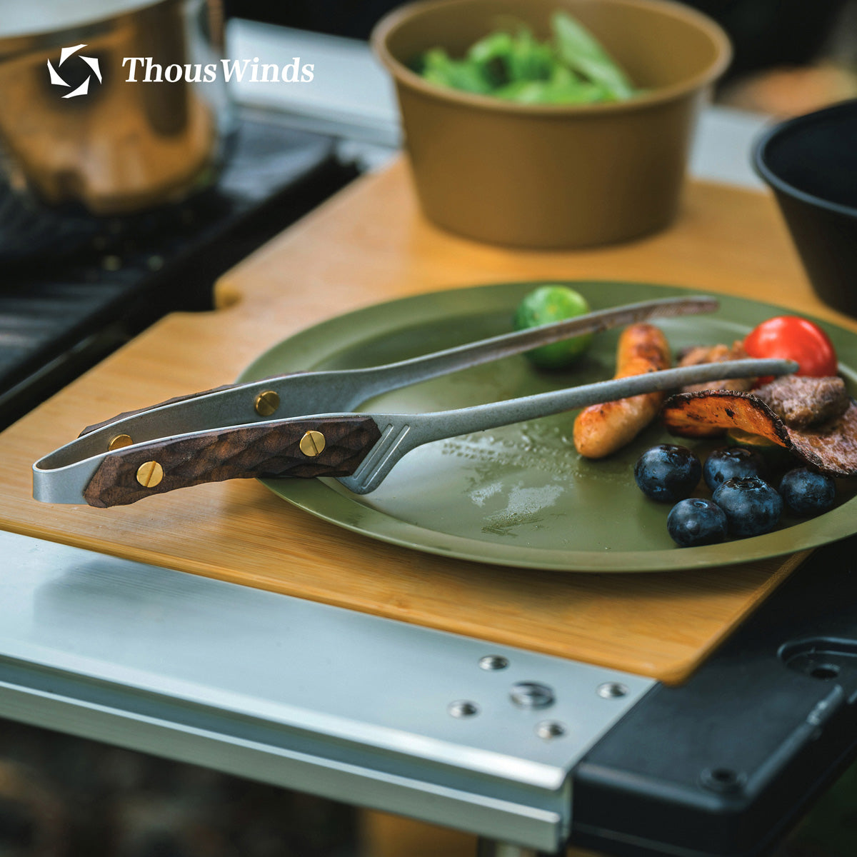 YAMA Wooden Food Tongs