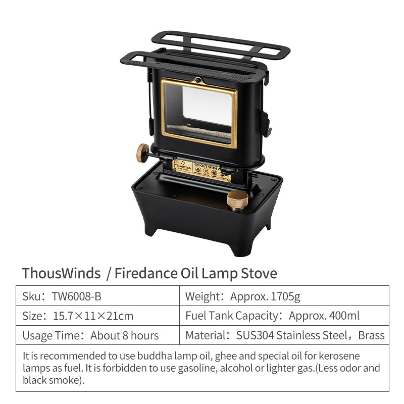 ThousWind Firedance Oil Lamp Stove(Sliver)