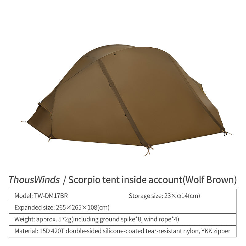 ThousWinds Aluminium Stand Tactical Camp Enlarged Bed + Scorpio Tent(Inner Tent + Rainfly)