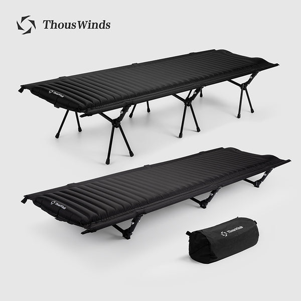 Thous Winds Outdoor camping bed aluminum alloy portable single rest camping air mattress folding bed