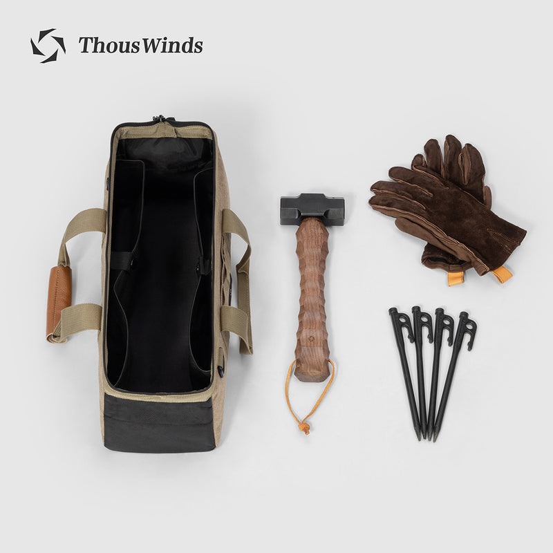 Thous Winds TW7020 Tent Peg Storage Bag Outdoor Tent Stake Wind Rope Camp Nail Hammer Finishing Storage Bag Toolkit