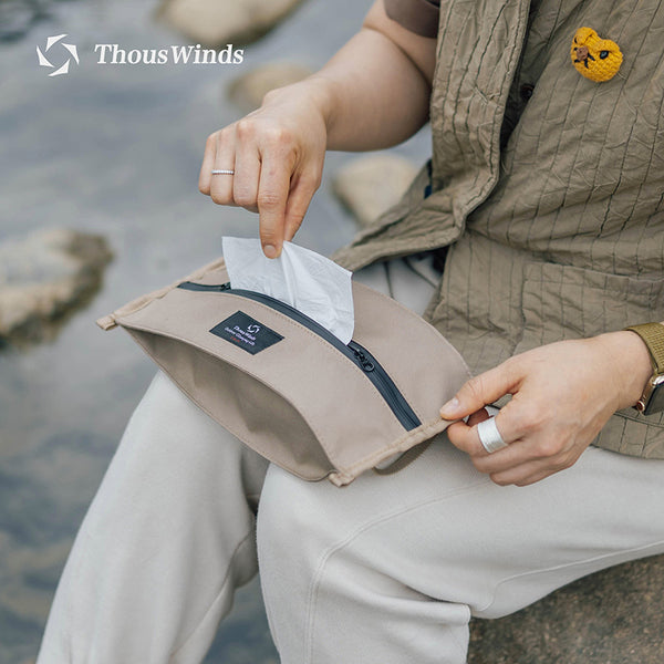 Thous Winds Tissue storage bag camping carry-on portable storage bag water-resistant outdoor tissue box