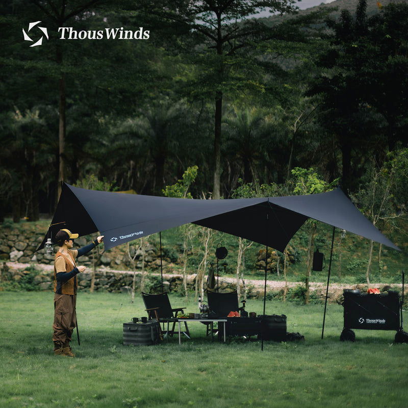 ThousWinds 40D Black Glue Sunscreen Coating Canopy