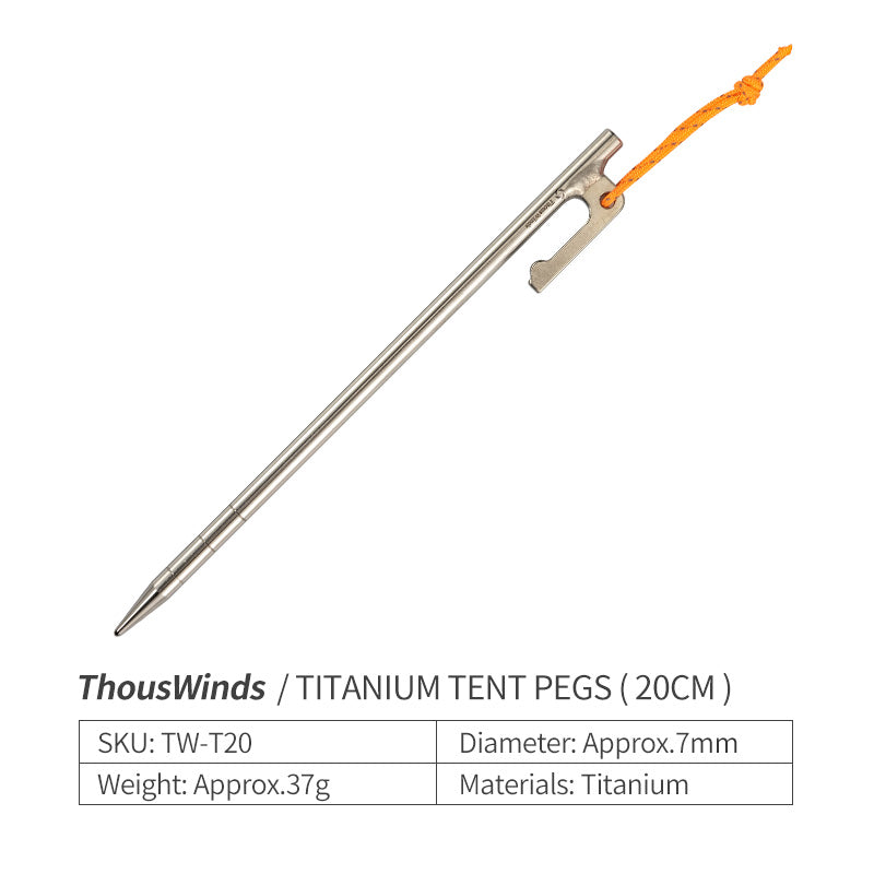 ThousWinds Ultralight Titanium Tent Pegs