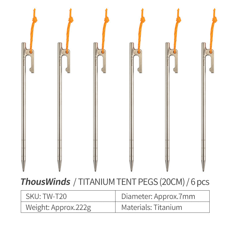 ThousWinds Ultralight Titanium Tent Pegs