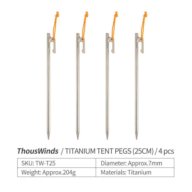 ThousWinds Ultralight Titanium Tent Pegs