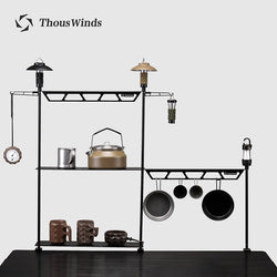 ThousWinds outdoor shelf folding multi-layer shelf camping tabletop shelf tableware rack light rack