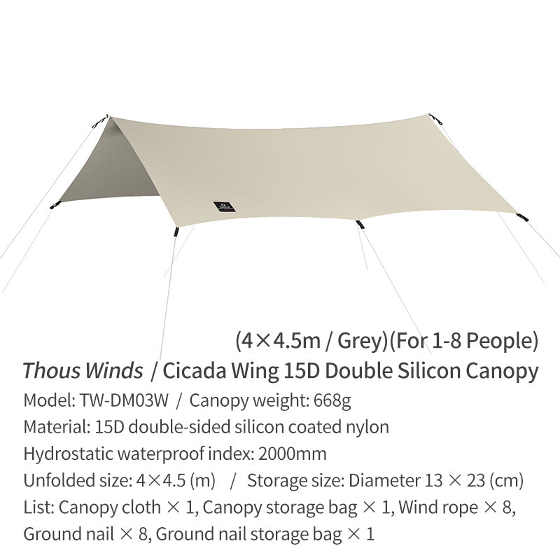 ThousWinds CICADA Wings 15D Double Silicone Canopy