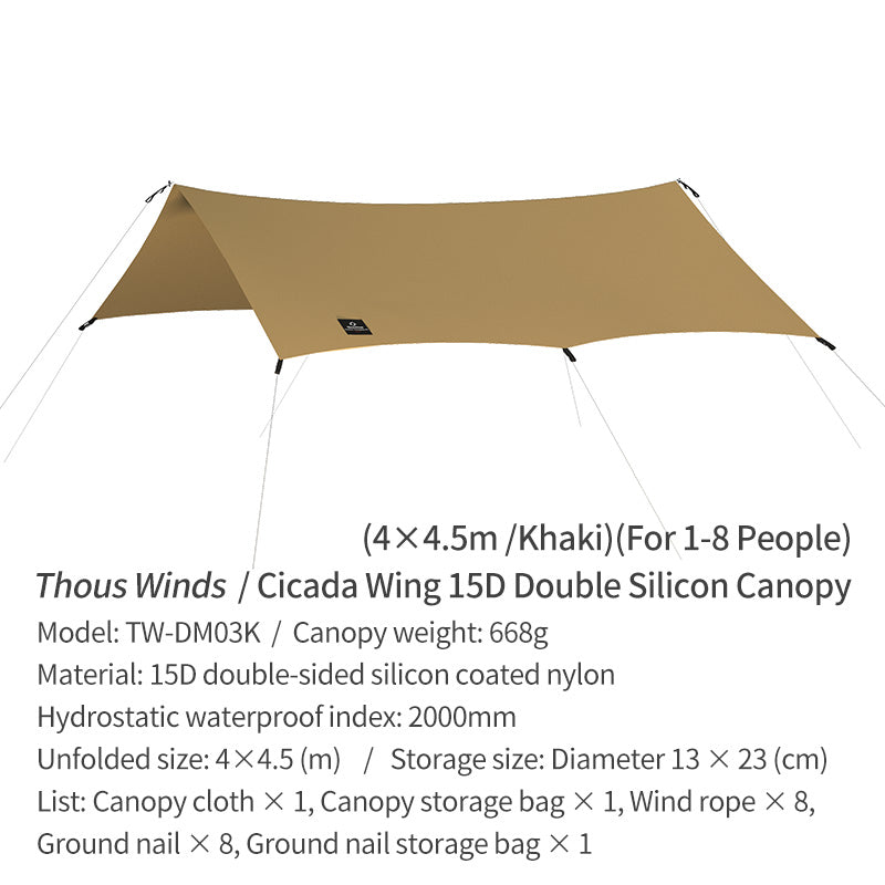 ThousWinds CICADA Wings 15D Double Silicone Canopy