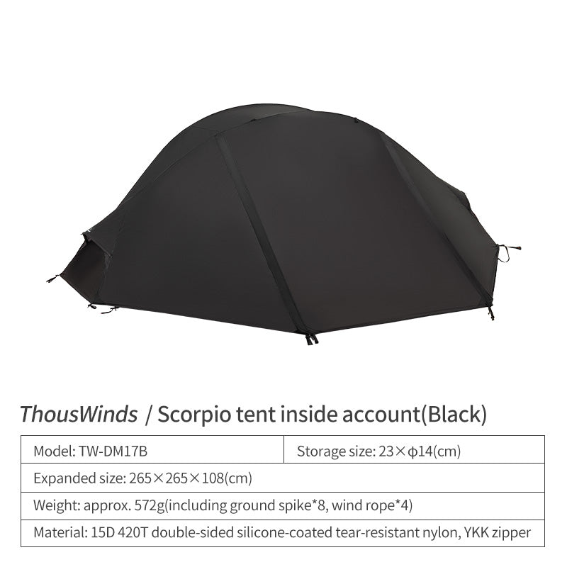 ThousWinds Aluminium Stand Tactical Camp Enlarged Bed + Scorpio Tent(Inner Tent + Rainfly)