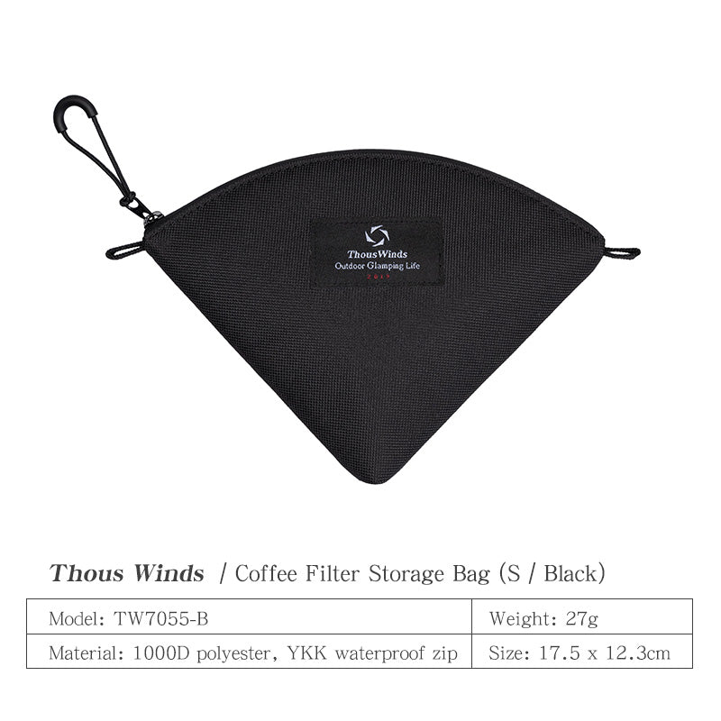 Thous Winds v60 Coffee Filter Storage Bag Hanging Ear Hand Brewed Outdoor Fan Filter Storage Bag