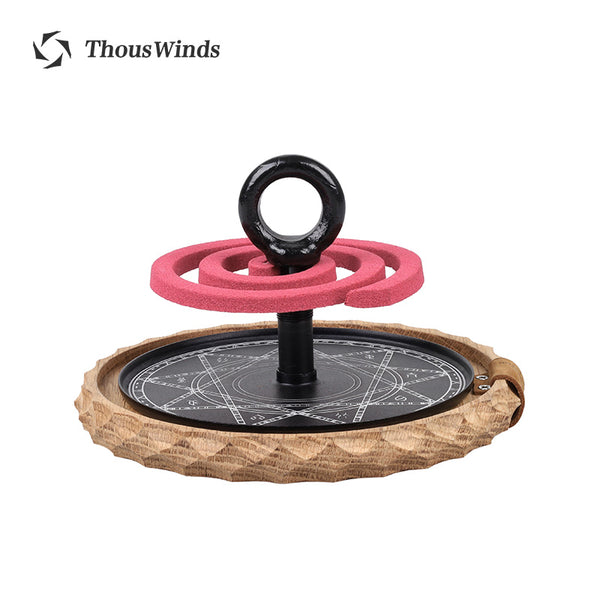 Thous Winds Black Walnut Mosquito Coil Ash Tray Outdoor Camping Can Be Hung Solid Wood White Oak Mosquito Coil Ash Tray TW5050