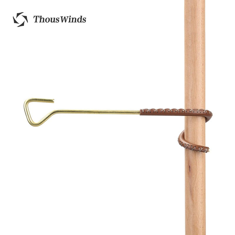 ThousWinds Brass Cowhide Lantern Hook Stand