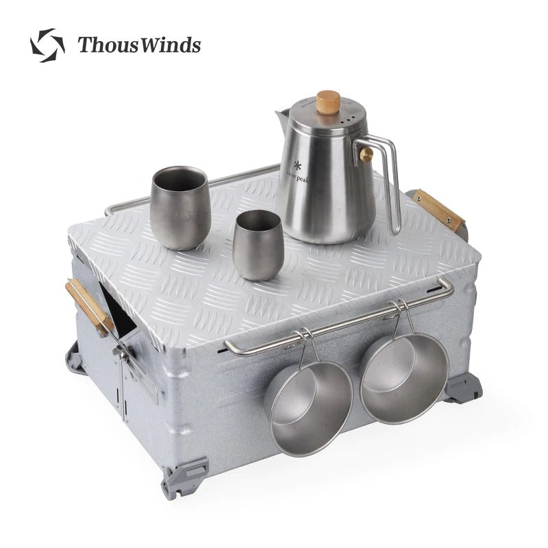 Thous Winds Snow Peak Shelf Cntainer Storage Box Aluminum Alloy Cover Table UG-025G/UG-055G