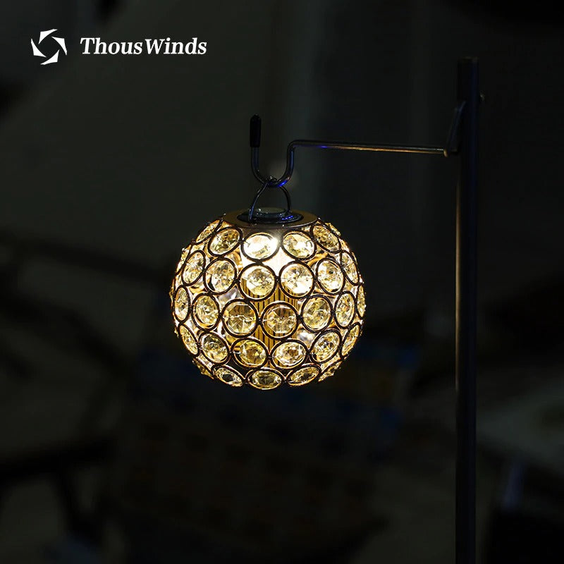 Thous Winds Goal Zero LED Light Crystal Ball Lantern Outdoor Camping Lighting Light Shadow Crystal Lampshade