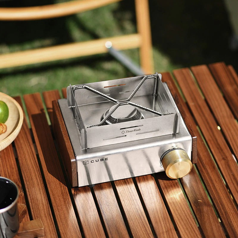 Thous Winds KOVEA CUBE Gas Stove Black Walnut Solid Wood Siding Accessories Outdoor Camping Gas Stove DIY Accessories