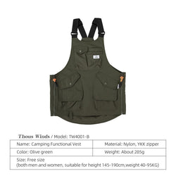 Thous Winds Outdoor Camping Function Vest Jacket Fishing Photography Multi-purpose Tactical Vest Chef Apron