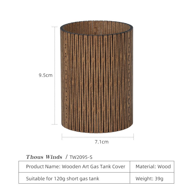 Thous Winds TW2095 Woodcraft CB Gas Tank Protective Case Outdoor Camping 120/250G Gas Case Fuel Cylinder Gas Storage Cover