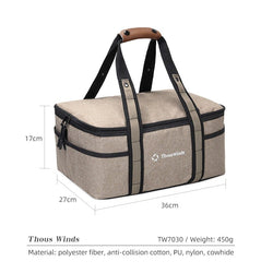 Thous Winds Camping Storage Bag picnic basket outdoor camping Lamps Gas Stove Gas Canister Pot carry bag storage sack Picnic Bag