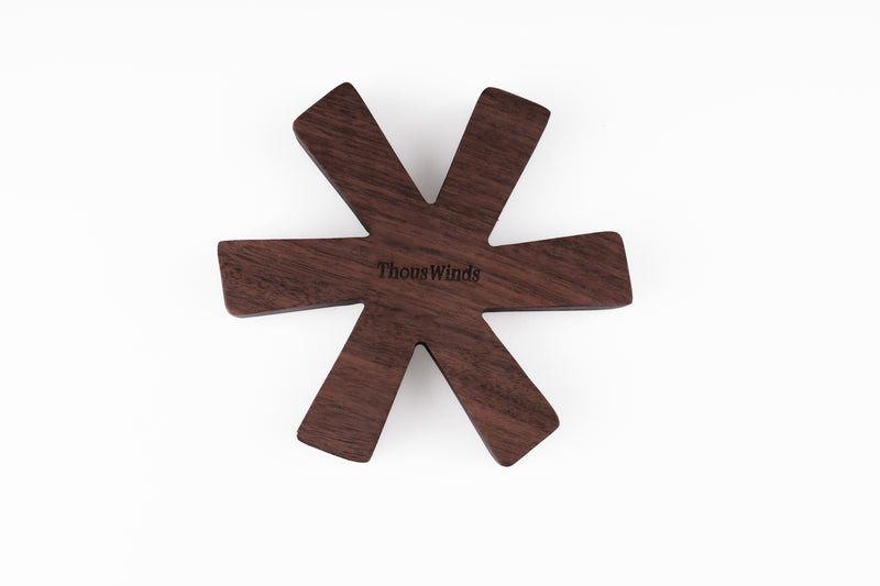 Thous Winds Snowflake Solid Wood Insulation Placemat Outdoor Camping Placemat Coaster Pot Mat
