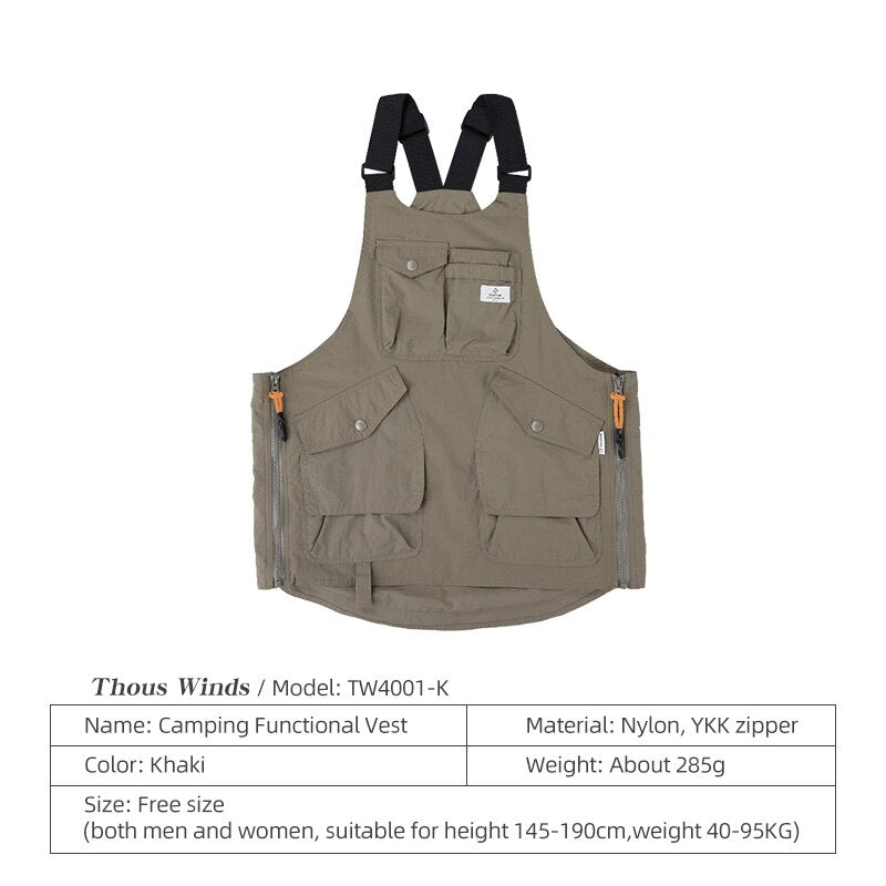 Thous Winds Outdoor Camping Function Vest Jacket Fishing Photography M